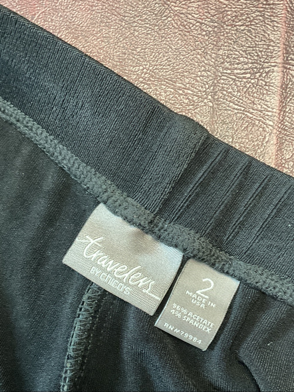 Chico's Black knit travelers by Chico’s, with ring Hem Detail - Picture 2 of 7